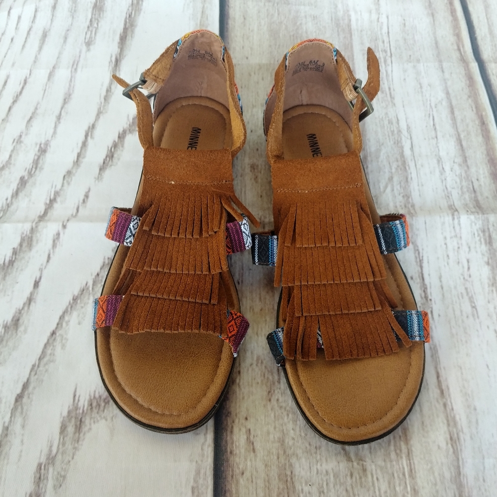 MINNETONKA | Multicolor Fringe Leather Sandals